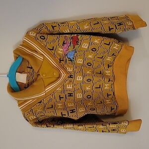 Vintage Layered Sweater Embroidered Dinosaurs